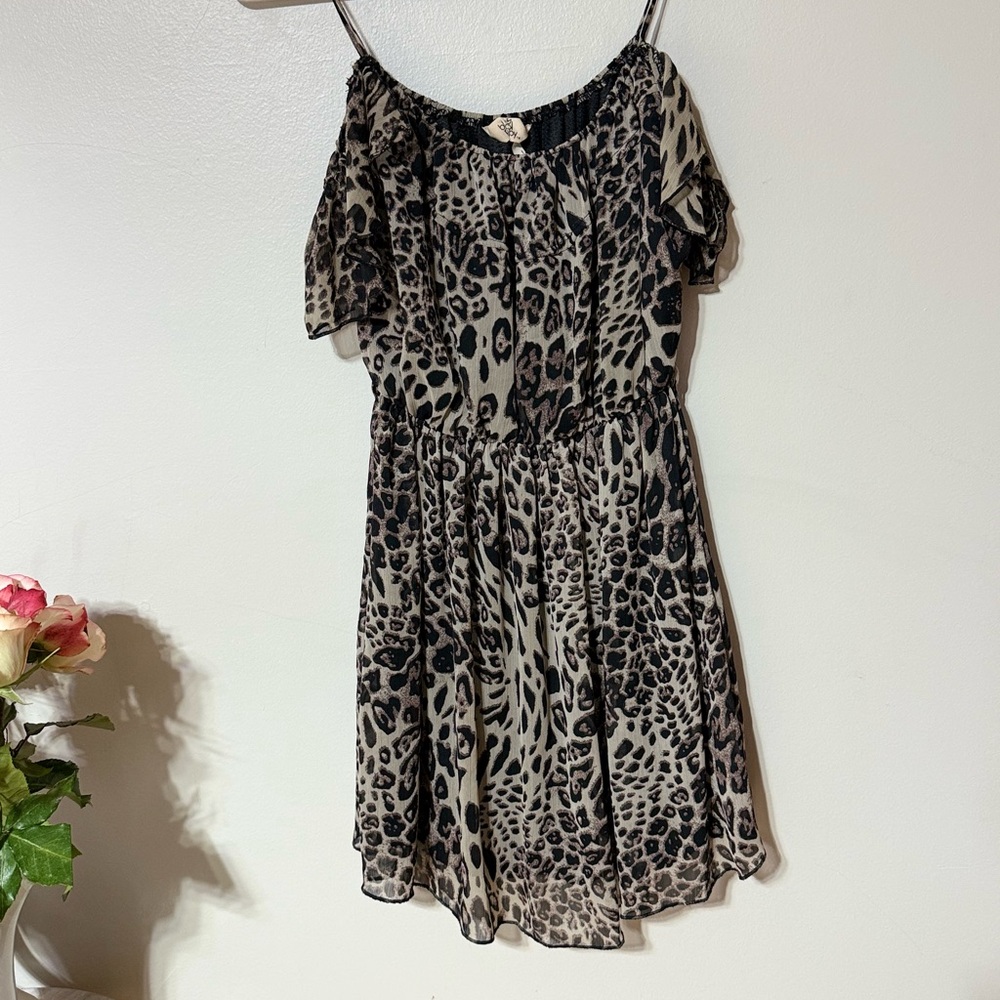 Black Poppy Leopard Print dress